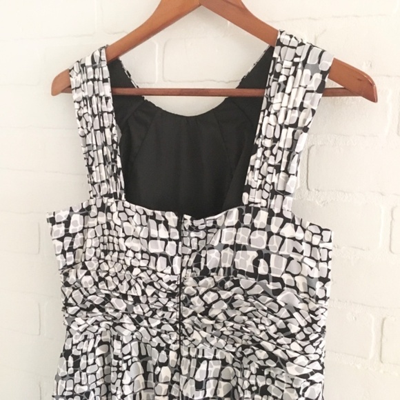 Anthropologie X Adrianna Papell Mini Dress Animal print Babydoll Mobwife 14 - Picture 7 of 12